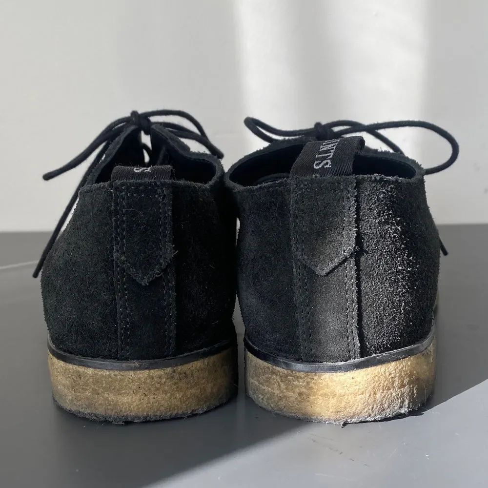 All Saints Black Suede Men's Lace-Up Dress Shoes Sz 42 US 9